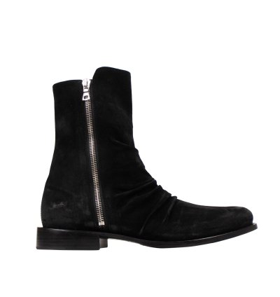 Black Suede Stack Boot Ankle Boots Shoes Size 14