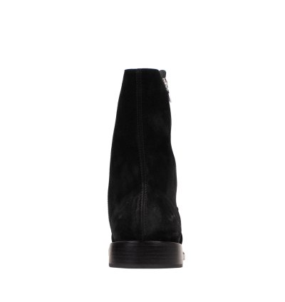 Black Suede Stack Boot Ankle Boots Shoes Size 14