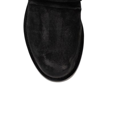 Black Suede Stack Boot Ankle Boots Shoes Size 14