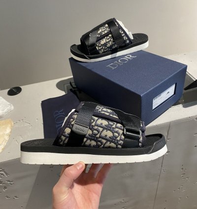 Black Week Dior Alpha Slide Oblique Jacquard