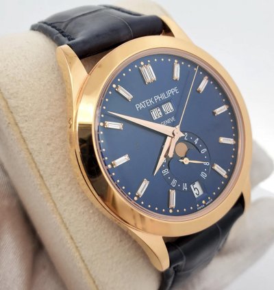 Patek Philippe Annual Calendar 5396r Blue Baguette Blau Baguette Sehr Gut Sehr Gut 2022 Full Set
