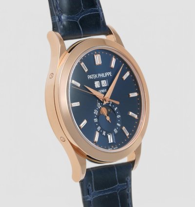 Patek Philippe Annual Calendar 5396r-015 Rose Gold Blue Diamond Dial