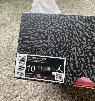 Jordan 3 Black Cement 2024 New
