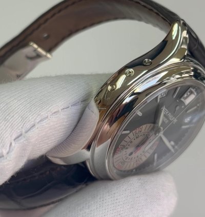 Patek Philippe Annual Calendar Chronograph 40mm Platinum - Grey Dial - Leather Strap 5960p-001
