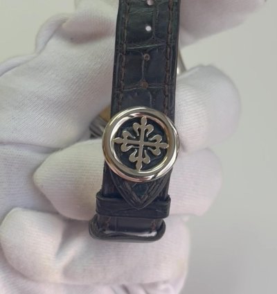 Patek Philippe Annual Calendar Chronograph 40mm Platinum - Grey Dial - Leather Strap 5960p-001