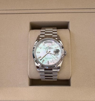Rolex Day-date 128236 2025 Presidential Mother Of Pearl Day Date Baguette Hour