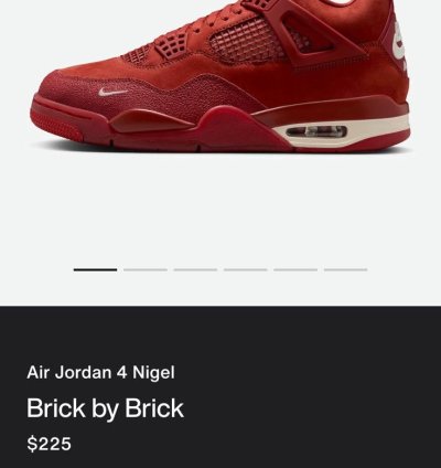 Jordan Retro 4 Nigel Sylvester Bricks