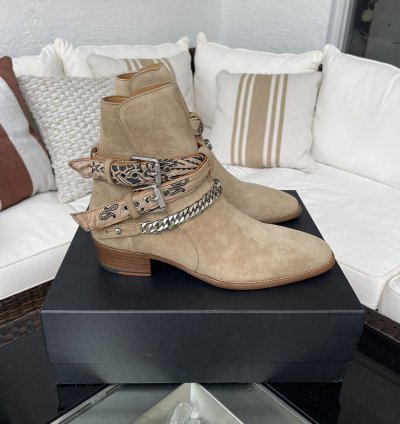 Brand New Amiri Bandana Buckle Boots Cowboy