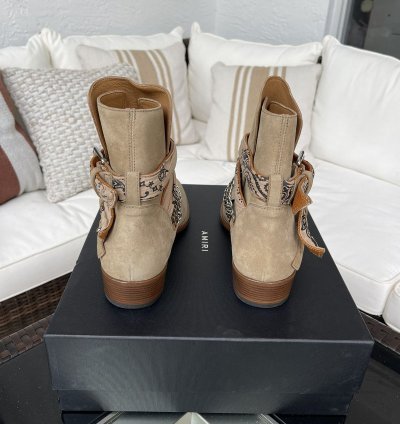 Brand New Amiri Bandana Buckle Boots Cowboy
