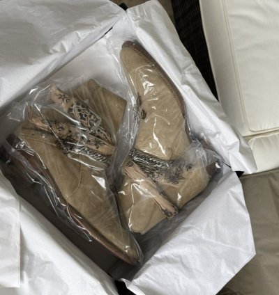 Brand New Amiri Bandana Buckle Boots Cowboy