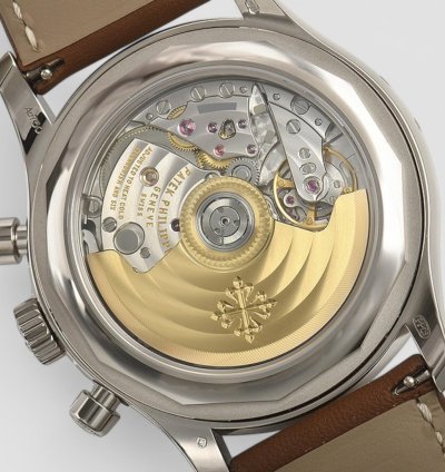 Patek Philippe Annual Calendar Chronograph 5960 01g Chronograph 18k White Gold Blue Dial