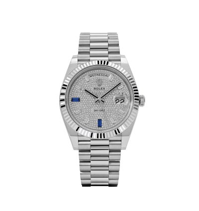 Rolex Day-date 228236 Platinum Pav Diamond Dial 2023
