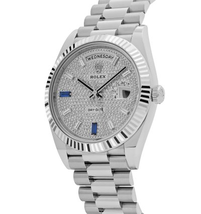 Rolex Day-date 228236 Platinum Pav Diamond Dial 2023