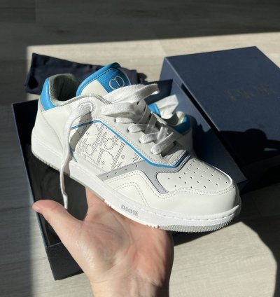 Brand New Dior White With Baby Blue Low Tops