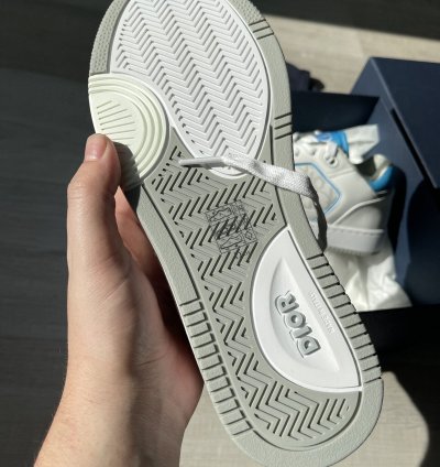Brand New Dior White With Baby Blue Low Tops