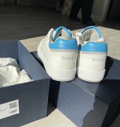 Brand New Dior White With Baby Blue Low Tops