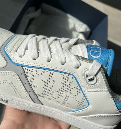 Brand New Dior White With Baby Blue Low Tops