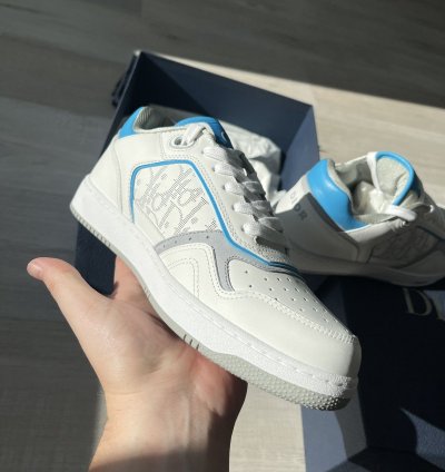 Brand New Dior White With Baby Blue Low Tops