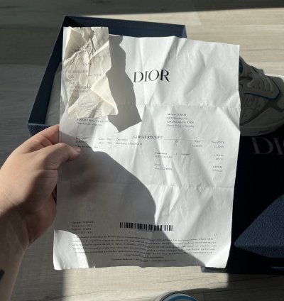 Brand New Dior White With Baby Blue Low Tops