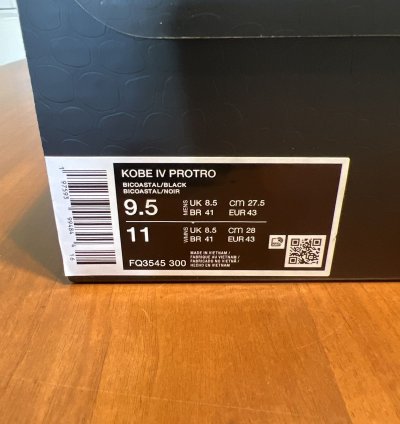 Kobe 4 Protro Girl Dad 9 5