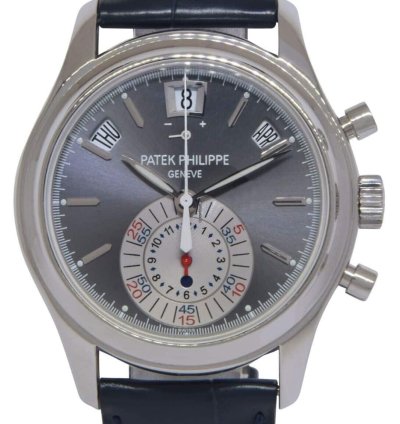 Patek Philippe Annual Calendar Chronograph 5960 Annual Calendar Chronograph Platinum Watch Box Papers 5960p