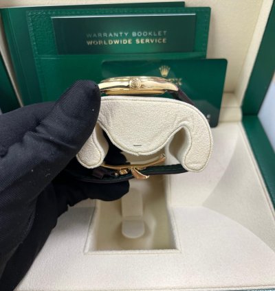Rolex 1908 39mm White Dial Leather Strap 52508