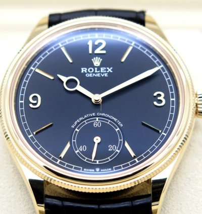 Rolex 1908 Gelbgold Schwarz Black 2024 Neu Full Set