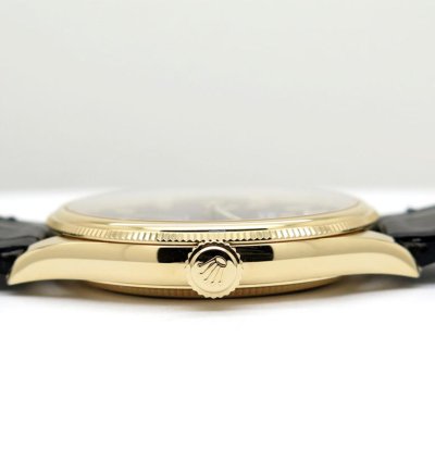 Rolex 1908 Gelbgold Schwarz Black 2024 Neu Full Set