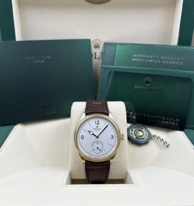 Rolex 1908 Gelbgold White Wei 2024 Neu Full Set
