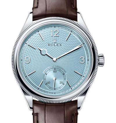Rolex 1908 Ice Blue Dial 52506 Leather Strap Unworn Full Set