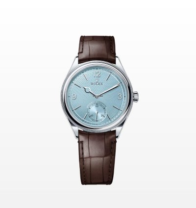 Rolex 1908 Ice Blue Dial Leather Strap 2024