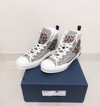 Brown Leopard B23 High Sneakers