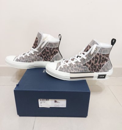 Brown Leopard B23 High Sneakers