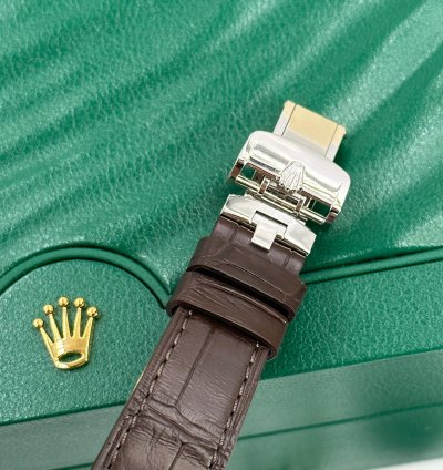 Rolex 1908 Ice Blue Dial Leather Strap M52506-0003 Ice Blue