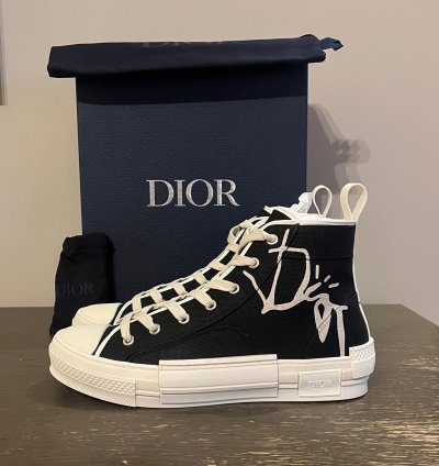 Cactus Jack B23 High Top Logo Sneakers In Black