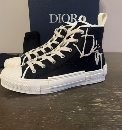 Cactus Jack B23 High Top Logo Sneakers In Black