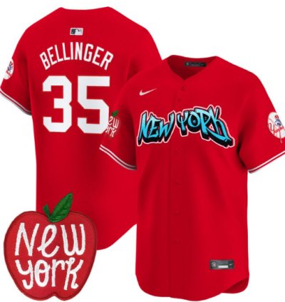 Cody Bellinger Jersey 35 New York Yankees Apple Patch Vapor Premier Limited Stitched Red