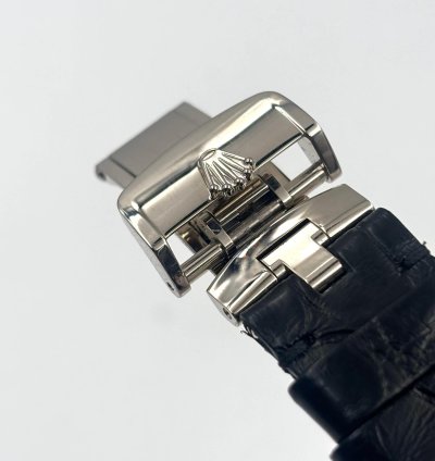 Rolex 1908 Unworn 1908 Black Dial White Gold Leather Strap 52509 Box Papers 2024