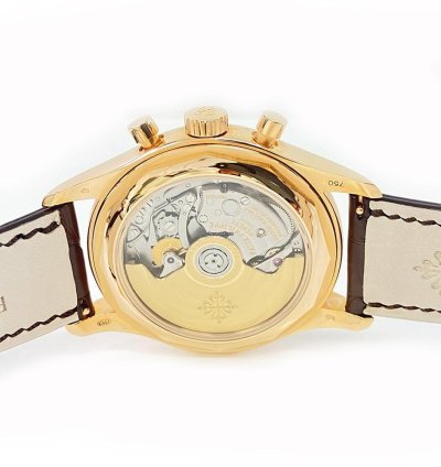 Patek Philippe Annual Calendar Chronograph 5960r-001 40mm Rose Gold With Brown Leather Watch Grey Dial 2010