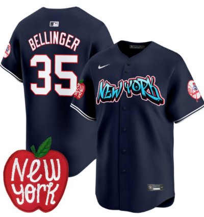 Cody Bellinger Jersey 35 New York Yankees Apple Patch Vapor Premier Limited Stitched Navy
