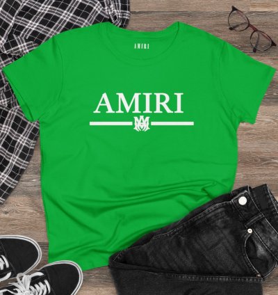 Amiri Core Womens Shirt Irish Green Softstyle Tee Made Usa