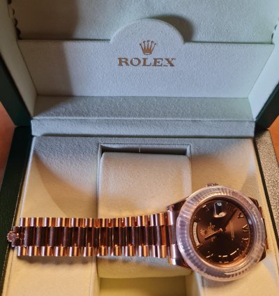 Rolex Day-date Ii 41 Mm Rose Gold Full Set Unworn
