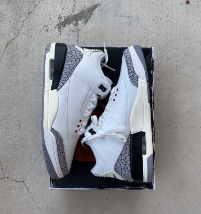 Men Size 9 Nike Air Jordan 3 Retro White Cement Reimagined