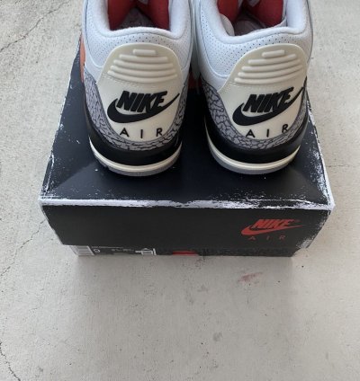 Men Size 9 Nike Air Jordan 3 Retro White Cement Reimagined