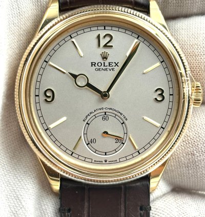Rolex 1908 Unworn Perpetual 1908 39mm White Dial Leather Strap New Release 52508 Box Papers 2024