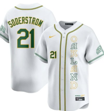 Tyler Soderstrom Jersey 21 Oakland Athletics City Connect Concept Stitched White
