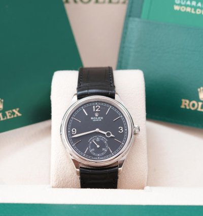 Rolex 1908 Wei Gold White Gold 2024 Black Neu Full Set