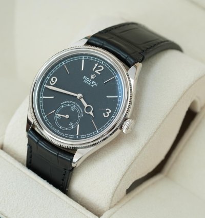 Rolex 1908 Wei Gold White Gold 2024 Black Neu Full Set