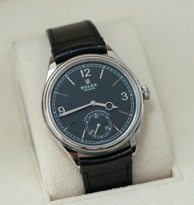 Rolex 1908 Wei Gold White Gold 2024 Black Neu Full Set