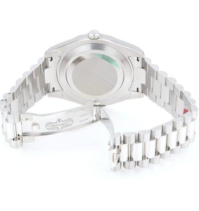 Rolex Day-date Ii 8p Diamond 2p Baguette Diamond 218206a Ice Blue Random Number Unused Mens